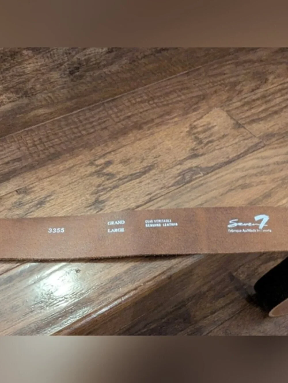 Vintage Leather Belt Made In Canada Size large New! Y2K Grunge Seven7